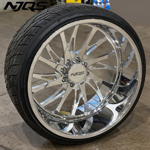 ล้อแม็ก NJQS ขอบโครเมียมขัดเงา ขอบลึก สำหรับรถบรรทุก ขนาด 20x10 20x12 22x10 22x12 24x12 24x14  6 รู <span class=keywords><strong>8</strong></span> รู 10 รู สำหรับรถฟอร์ด แรม - Product Image 1