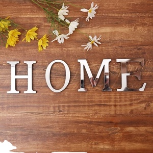 Autocollants muraux en miroir avec 26 lettres anglaises, effet 3D, lettres en acrylique, miroirs muraux, autocollants décoratifs pour la maison, décorations artistiques DIY - Product Image 4