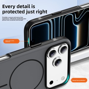 Coque magnétique pour <span class=keywords><strong>iPhone</strong></span> 17 avec support magnétique, étui de téléphone portable en TPU mat pour 17/16, couleur unie, antichute - Product Image 3