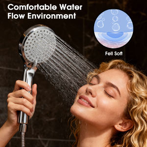 <span class=keywords><strong>Douche</strong></span> à main pulsante chromée personnalisée en gros <span class=keywords><strong>d</strong></span>'usine avec filtre, fixation murale, pulvérisation puissante, économiseur <span class=keywords><strong>d</strong></span>'<span class=keywords><strong>eau</strong></span> - Product Image 4