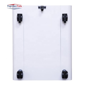 Armoire de rangement métallique en acier à trois niveaux, verrouillable, avec roulettes et mobile, pour dossiers, vente en gros, abordable et durable - Product Image 4
