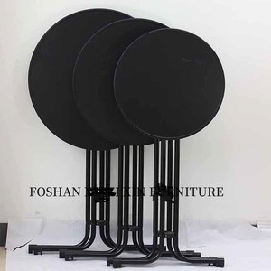 Bàn di động gấp gọn nhẹ bàn có thể gập lại <span class=keywords><strong>18</strong></span> <span class=keywords><strong>inch</strong></span> Bộ 2 Bàn tròn có thể gập lại bằng nhựa - Product Image 3