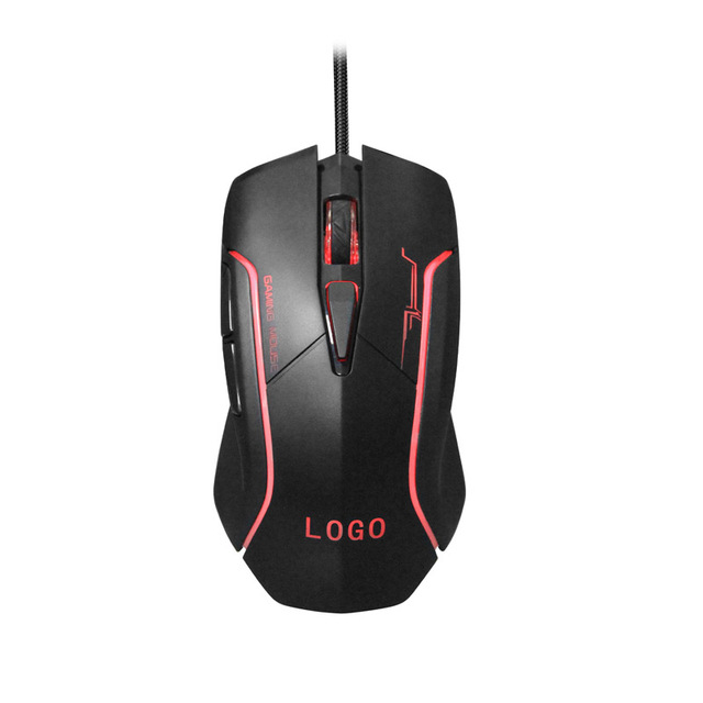 Plug-and-Play USB Ergonomic 6-Button Wired Gaming Mouse 7200 DPI with LED Mute Buttons for Laptops & Desktops-in Stock