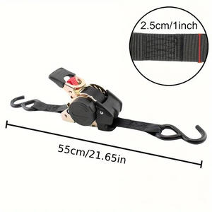 Correas de Amarre de Carga de Poliéster con Trinquete y Hebilla Automática Retráctil de Alta Resistencia para Camiones y Remolques de Automóviles - Product Image 2