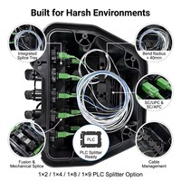 Cajas de Conexión de Fibra Óptica FTTH Preconectorizadas IP68 1X8 CTO