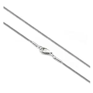 1mm Box Chain 316L Stainless Steel Necklaces for Women