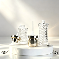 Flacon pompe en verre de luxe 30ml 50ml 80ml pour fond de teint, avec espace pour étiquette, emballage pour cosmétiques, soins de la peau, sérum