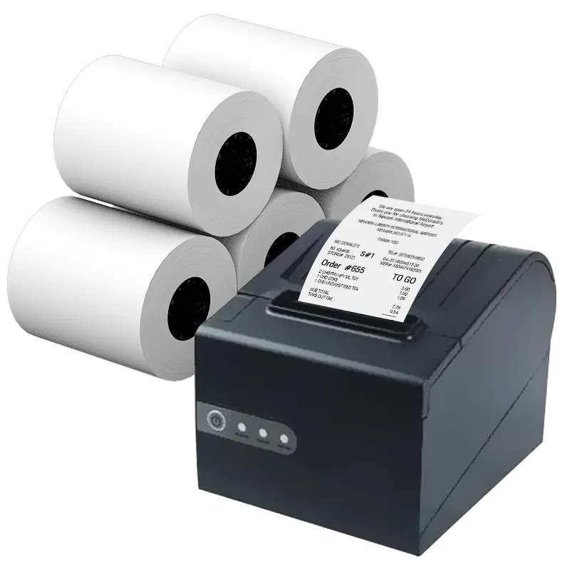 Jinya nhãn 55g nhiệt tiền mặt đăng ký CuộN POS thiết bị đầu cuối giấy ATM Máy in nhiệt giấy cuộn