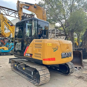 Original Machine Sany SY75C Pro Used Crawler Excavator SY75 SY60 Sy95 Sy55 Sy26 Sy35 Crawler Secondhand Excavator Steel <b>Tracked</b> - Product Image 2
