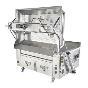 Customize Size 300L Oil Capacity Commercial Restaurant Kitchen dough fryer With Oil Filter Gas-Fired Frying Machine