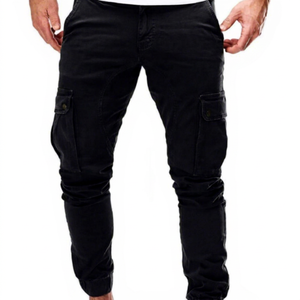 New Design Men's Straight Mid Waist Casual Lightweight Cotton Button Fly Cargo Pants-Best Price for Adults - Product Image 1