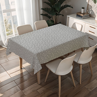 Nappe rectangulaire grise personnalisée RNPT, nappe en toile cirée anti-taches, nappe en toile cirée pour les fêtes, anti-déversement
