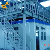 Mezzanine de bureau, structure en acier en forme de I, deuxième étage, mètre carré, rayonnage vertical, plateforme de rayonnage à palettes