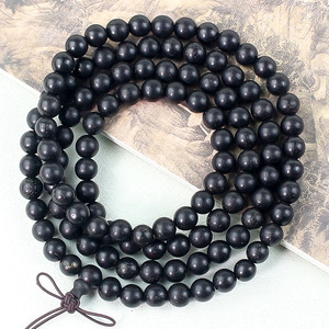 Blood Sandalwood Prayer Beads 108 Beads 8mm <b>Red</b> Black <b>Material</b> Geometric Design For Men Women Couples Jewelry - Product Image 2