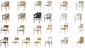 <span class=keywords><strong>Chaise</strong></span> de salle à manger en rotin d'extérieur confortable et imperméable 2025, <span class=keywords><strong>chaise</strong></span> de jardin pour ferme, pour cour, pour hôtel - Product Image 5