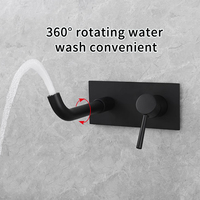 Robinets d'eau chaude et froide dissimulés modernes Mélangeurs et robinets Robinets muraux en galvanoplastie Robinet de salle de bain