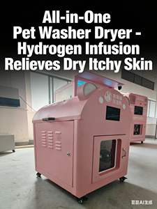 Machine <span class=keywords><strong>de</strong></span> toilettage intelligente Grey Ear pour chiens/chats, écran tactile LCD, 2-<span class=keywords><strong>en</strong></span>-1 lavage/séchage, thérapie à l'hydrogène, homologuée UE/US, universelle - Product Image 6