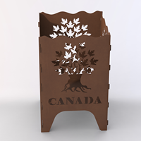 Nouveau design, vente en gros, foyer extérieur Kingjoy facile à assembler pour patio et camping, le meilleur foyer extérieur
