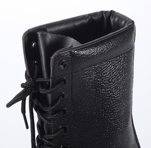 Botas de cuero largas de ceremonia para hombre, modelo TSB18, con puntera cruzada, cuello alto y mangas largas, de 10 y 11 pulgadas. - Product Image 5