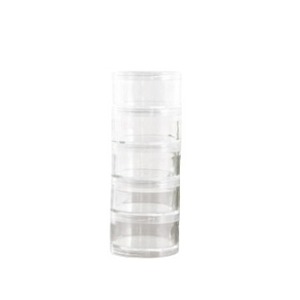 Transparent Round Storage <b>Box</b> 5-<b>Piece</b> <b>Set</b> For Skincare Cosmetic Trial Bottles Daily Necessities Organizers - Product Image 5