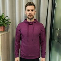 MereSports Sweat à capuche pour homme en laine mérinos personnalisé Tissu tricoté teint en fil Printemps Motif imprimé Design Vente en gros Chemise vierge à capuche