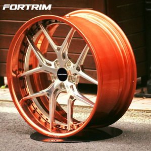 <span class=keywords><strong>Jantes</strong></span> forgées FORTRIM Deep Dish Polish Chrome Gold 2 pièces 5X112 5x114.3 15-24 <span class=keywords><strong>pouces</strong></span> en alliage d'aluminium forgé pour BMW Porsche - Product Image 4