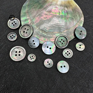 Eleganti bottoni a conchiglia con madreperla e paillettes, a 4 fori, lavabili a secco, rotondi, per camicie, abiti, completi e accessori - Product Image 2