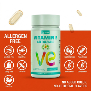 Formule Naturelle Vitamine E Gélules Molles Complément Antioxydant Quotidien Soutient la Défense Immunitaire Éclat de la Peau Vitalité des Cheveux <span class=keywords><strong>Santé</strong></span> Cardiaque - Product Image 3