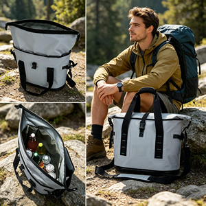 Bolsa Térmica Personalizada con Aislamiento a Prueba de Fugas de Fábrica OEM, Bolsa Térmica Impermeable para <span class=keywords><strong>Insulina</strong></span>, Bolsa Térmica para Camping y Playa con Capacidad para 6 Latas - Product Image 6