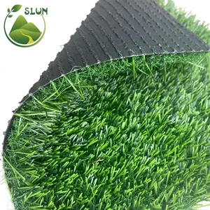 20-50毫米高档园林装饰人造草草坪绿色排球PU弹性材料景观合成草坪5-8年