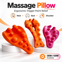 Oreiller de massage ergonomique pour le cou et les épaules, en mousse PU, outil d'acupression pour la relaxation musculaire, utilisation à domicile ou au bureau