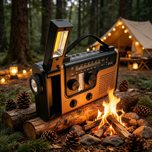 Générateur d'énergie <span class=keywords><strong>Radio</strong></span> portable d'urgence à bande complète avec lampe torche pour extérieur, rechargeable, <span class=keywords><strong>radio</strong></span> FM 1501-2000mAh 0-5W - Product Image 3