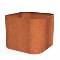 Bacs à plantes rectangulaires en acier corten laminé à chaud, revêtement poudré, pour l'extérieur, pots pour plantes, sur mesure, norme JIS, grands pots