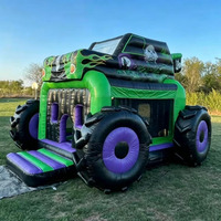 Nouveau design Château gonflable avec toboggan, grande structure gonflable Monster Truck, toboggan aquatique pour adultes, combo gonflable avec souffleur