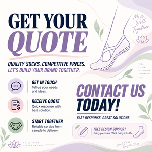 Chaussettes de yoga antidérapantes à logo personnalisé brodé, avec bord côtelé, faible MOQ, conception gratuite, emballage OEM personnalisé - Product Image 6