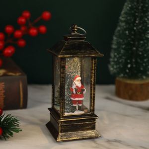 Lanterne de Noël à LED chauffée par piles, en plastique rempli d'eau, lumière chaude, motif bonhomme de neige imprimé, pour la maison - Product Image 3