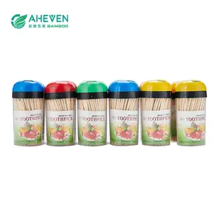 Sturdy Smooth Bamboo Food grade disposable toothpicks with fashionable tube