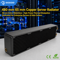 OCOCOO CRT48H5-65R Radiator Tembaga T2 480mm Tebal 65mm |   Pendingin Air untuk GPU Server AI Workstation Server HPC Rakit yang Dipasang di Rak