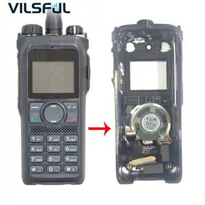 Casing kerangka depan pengganti untuk PD980 Walkie Talkie dengan Speaker kabel datar