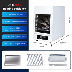 <span class=keywords><strong>Four</strong></span> à <span class=keywords><strong>pizza</strong></span> électrique portable JingXin en acier inoxydable, polyvalent pour grillades, cuisson et barbecue par convection - Product Image 3