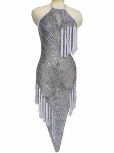 सेक्सी स्लीवलेस गैंडा टासल क्लब पार्टी बॉडीकॉन ड्रेस महिला जन्मदिन की प्रीम शेथ ड्रेस महिला लैटिन डांस फेस्टिवल - Product Image 6