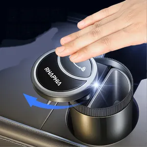 Mini Smokeless Portable Luxury Ashtray For Car With Custom Logo Air Purifier Acumulator