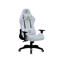 Vente en gros Fauteuil de jeu RVB en cuir pour ordinateur Fauteuil de jeu de bureau LED à dossier haut pivotant style course