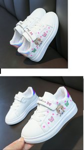 Scarpe bianche per bambini ragazze 3-12 anni studenti scarpe basse sportive Casual in pelle bassa Top primavera stile coreano scarpe da ginnastica - Product Image 6
