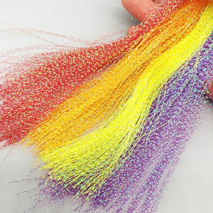 16 لونًا ثلاثي الألوان فلاشابو الكريستال الملتوية فلاش تينسل ، مساعدة في المياه المالحة ، تهززة هوك إغراء غاسل جعل المواد - Product Image 3