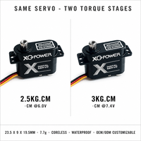 Mini Servo UAV XQ-S1009D 9g, Micro Servo Numérique Sans Noyau, Étanche, Boîtier d'Engrenages en Aluminium, 7.4V, pour Avion RC