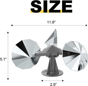 Entrepôt USA – Offre Spéciale Été 2026 : Dispositif Réfléchissant Anti-Oiseaux avec Base en Plastique pour Terrasse Extérieure - Product Image 1