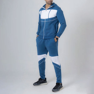 Conjunto Deportivo Personalizado con Logotipo para Hombre, Sudadera con Cremallera Lisa, Conjunto Deportivo de Invierno Cálido y Grueso de Algodón para Adultos - Product Image 1