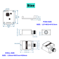 Capteur numérique d'inclinaison MEMS pour le positionnement/nivellement/contrôle d'angle de l'antenne Satellite, linéarité correcte deux fois RS232/RS485/RS422/TTL