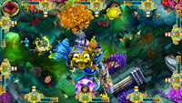 Software de juego Cooldragon Lion Fish para 10 jugadores, gabinete de mesa, enchufe estadounidense, operado con monedas en inglés, de disparos.